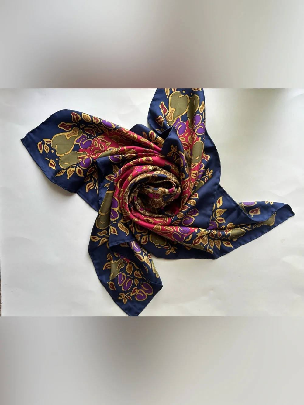 Marja Kurki Silk Vintage Square Colorful scarf